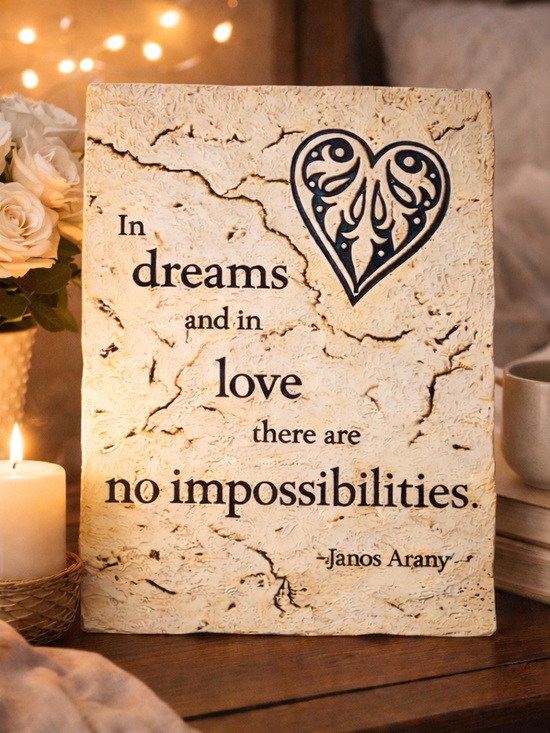 Other - Inspirational Quote Wall Art | “In Dreams & Love” Decor | Romantic Gift
